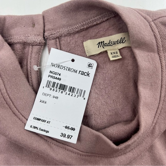 Madewell women’s pink puff sleeve shirt XXS NWT L130-29 - Picture 5 of 6
